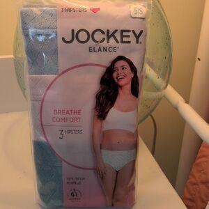 Jockey Elance Women's Hipsters - Light Blue and White